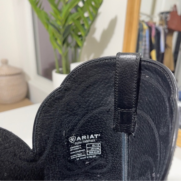 ARIAT women’s black cowboy western leather boots 11b - Picture 3 of 9